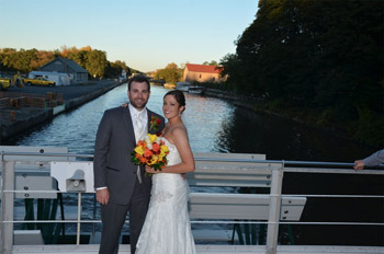 Bride and Groom on deck