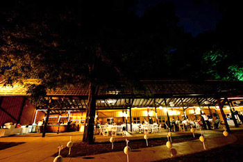 Canalside Pavillion at night