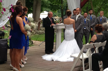 Wedding ceremony outside  